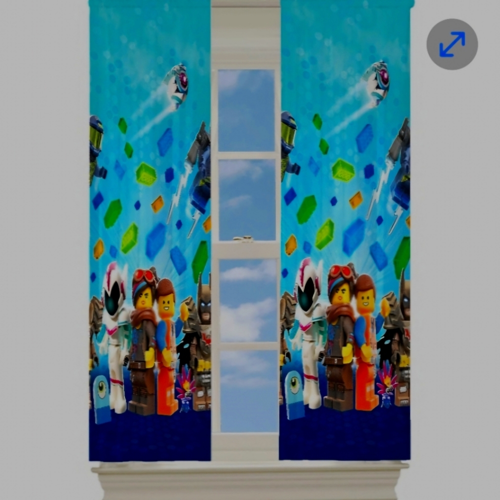 Lego Curtains Always Building Together Room Darkeners Drapes Kids Window Curtain